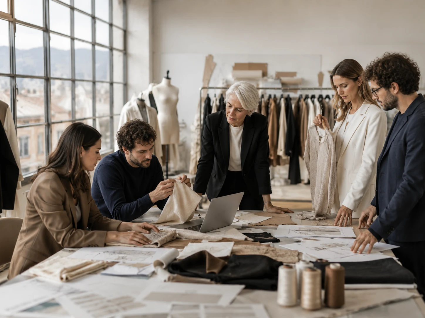 Italian fashion development team at work on private-label apparel